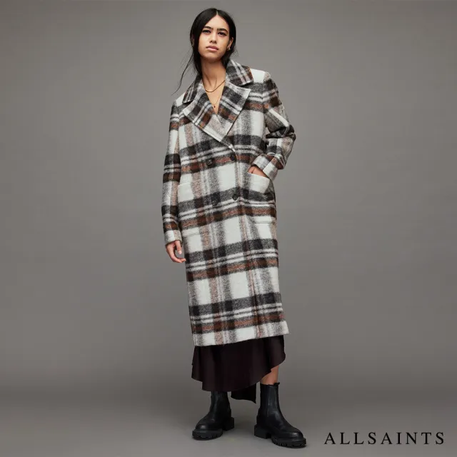 【ALLSAINTS】ESME 格紋大衣 WO015X(寬鬆版型)