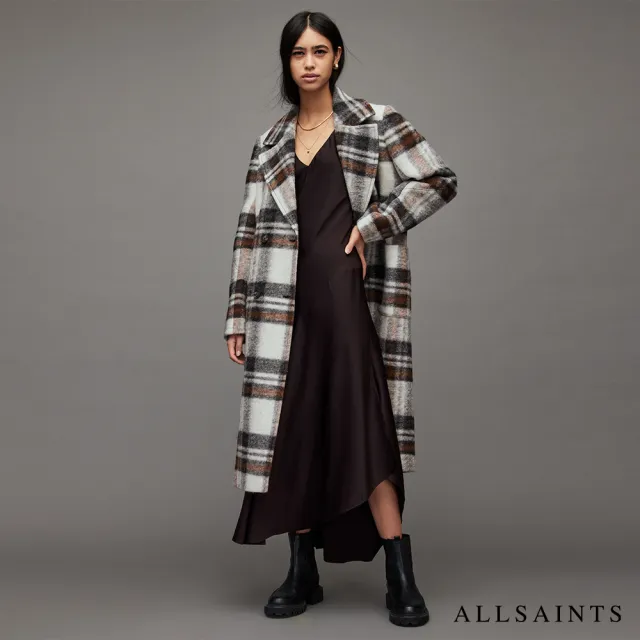 【ALLSAINTS】ESME 格紋大衣 WO015X(寬鬆版型)