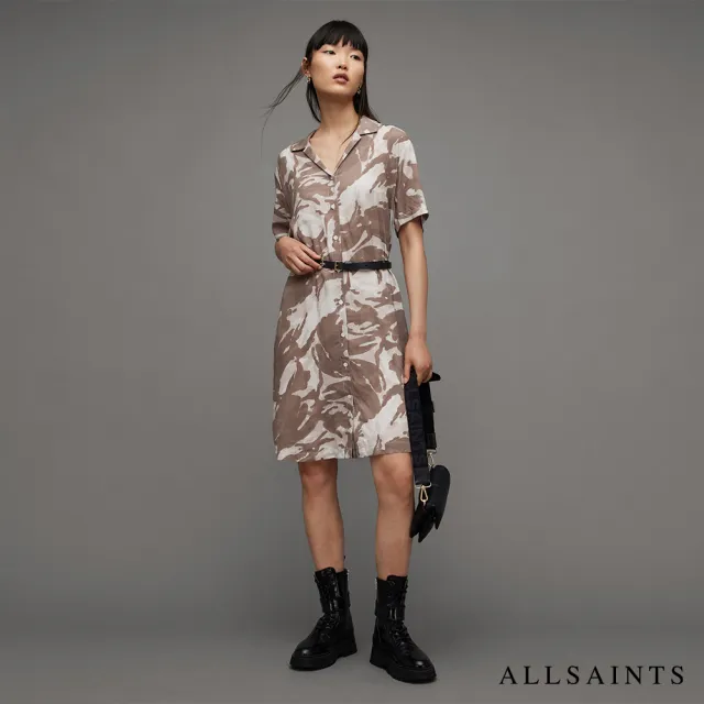 【ALLSAINTS】CAMILLA 印花洋裝 WD668Z(常規版型)