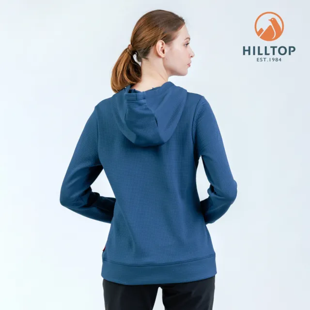【Hilltop 山頂鳥】POLYGIENE抗菌保暖連帽上衣 女款 藍｜PH51XFM4ECE0