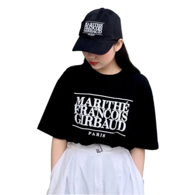 【MARITHE】韓國當季新款 寬鬆版型 男女同款短袖T 印刷LOGOT恤(請參考尺碼表)