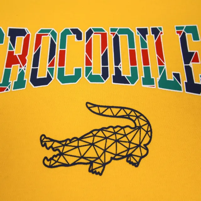 【Crocodile Junior 小鱷魚童裝】『小鱷魚童裝』LOGO印圖圓領T恤(產品編號 : U66412-03 大碼款)