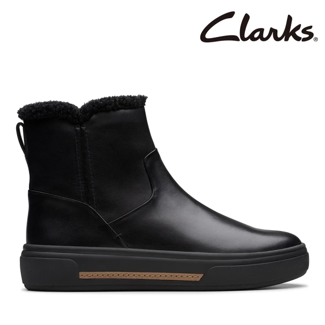 Clarks 女靴 Hollyhock Lane 低調百搭圓頭厚底輕量短靴(CLF78838B)