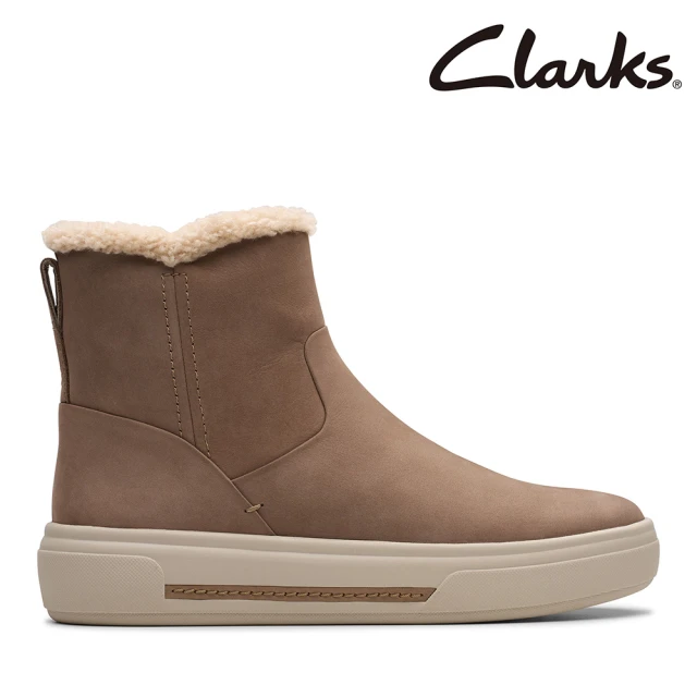 Clarks 女靴 Hollyhock Lane 低調百搭圓頭厚底輕量短靴(CLF78840B)