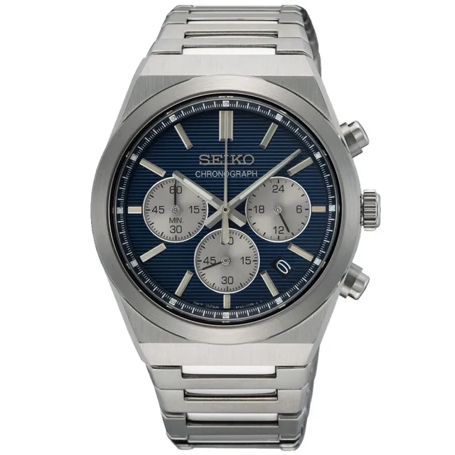 【SEIKO 精工】官方授權 CS系列 系時尚三眼計時石英男錶-40mm SK008(SSB453P1)