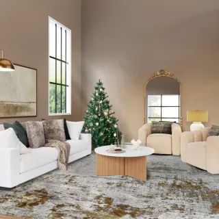 【SDL Home 山德力】斑駁風大地毯 300x400cm 典雅(斑駁 金絲閃色 大尺寸)