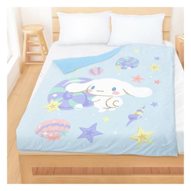 【享夢城堡】四季涼被5x6－三麗鷗大耳狗Cinnamoroll 捲捲貝殼灣 雲之國度 涼被/冷氣毯