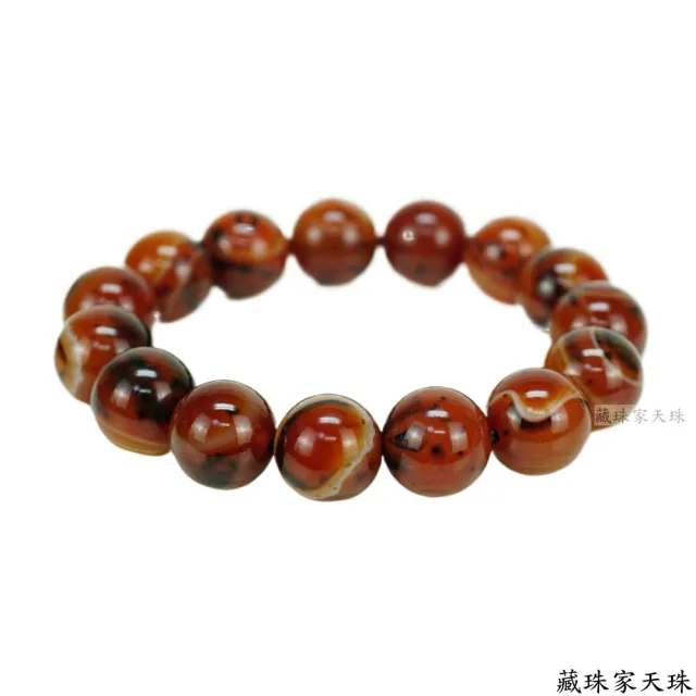 【藏珠家】精品14mm金剛玉髓圓珠天珠手鍊