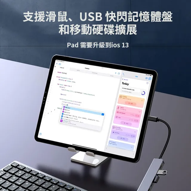 【Allan】7合1多功能HUB集線器 100WPD充電 雙USB擴展塢 Type-C轉接器/PD快充/HDMI/USB3.0/SD/TF 新年禮物