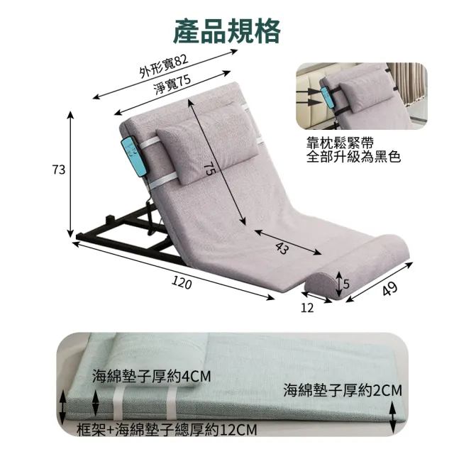 【Josogo】晨曦 電動起背器 老人起床輔助器 遙控起身器 升降靠背 臥床墊(無扶手款)