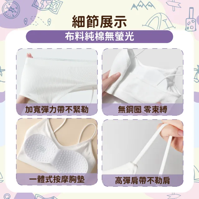 【OLoBabee】免洗內衣 四尺寸任選三件(出國必備/一次性用品/拋棄式內衣/無痕內衣/無鋼圈內衣/一次性內衣)