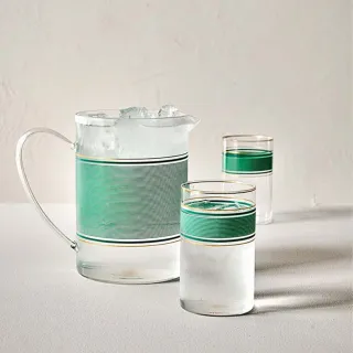 【PIP STUDIO】Chique Gold 水盅1.6ltr-綠(玻璃水壺)