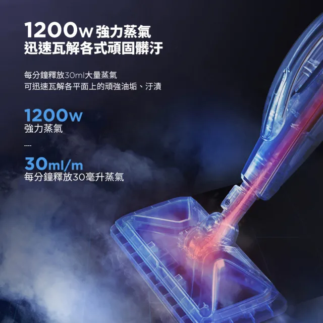 【BISSELL 必勝】Steam Mop 多功能二合一蒸氣拖把 3004T(手持/直立)