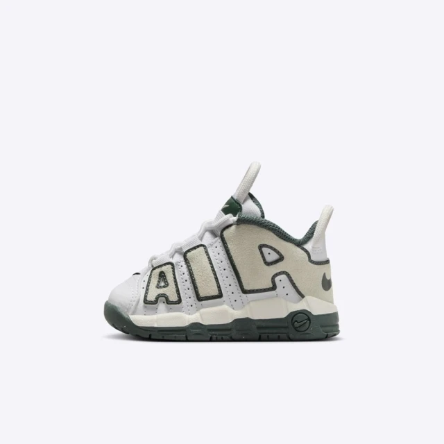 NIKE 耐吉 Air More Uptempo KI TD 小童 休閒鞋 復古 大AIR 白 綠(FQ1936-100)