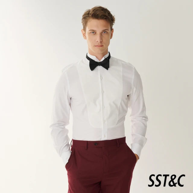 SST&C 米蘭系列 白色拼接禮服款修身版襯衫00062409010(新品上市)