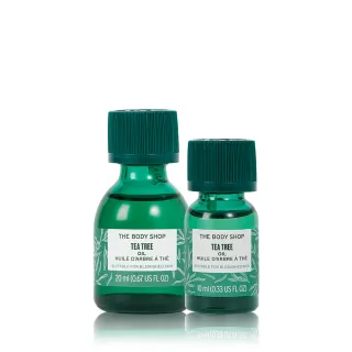 【THE BODY SHOP 美體小舖】天然茶樹淨膚精油組(茶樹精油-20ML+10ML/抗痘/除痘)