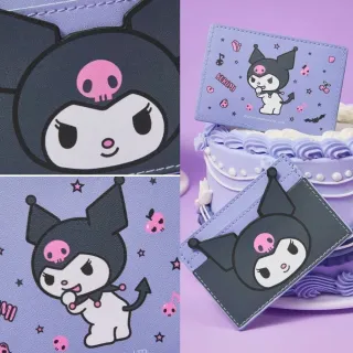 【SANRIO 三麗鷗】雙11 酷洛米行李吊牌票卡耐熱杯墊矽膠皮革零錢包粉黑女兒生日聖誕交換禮物