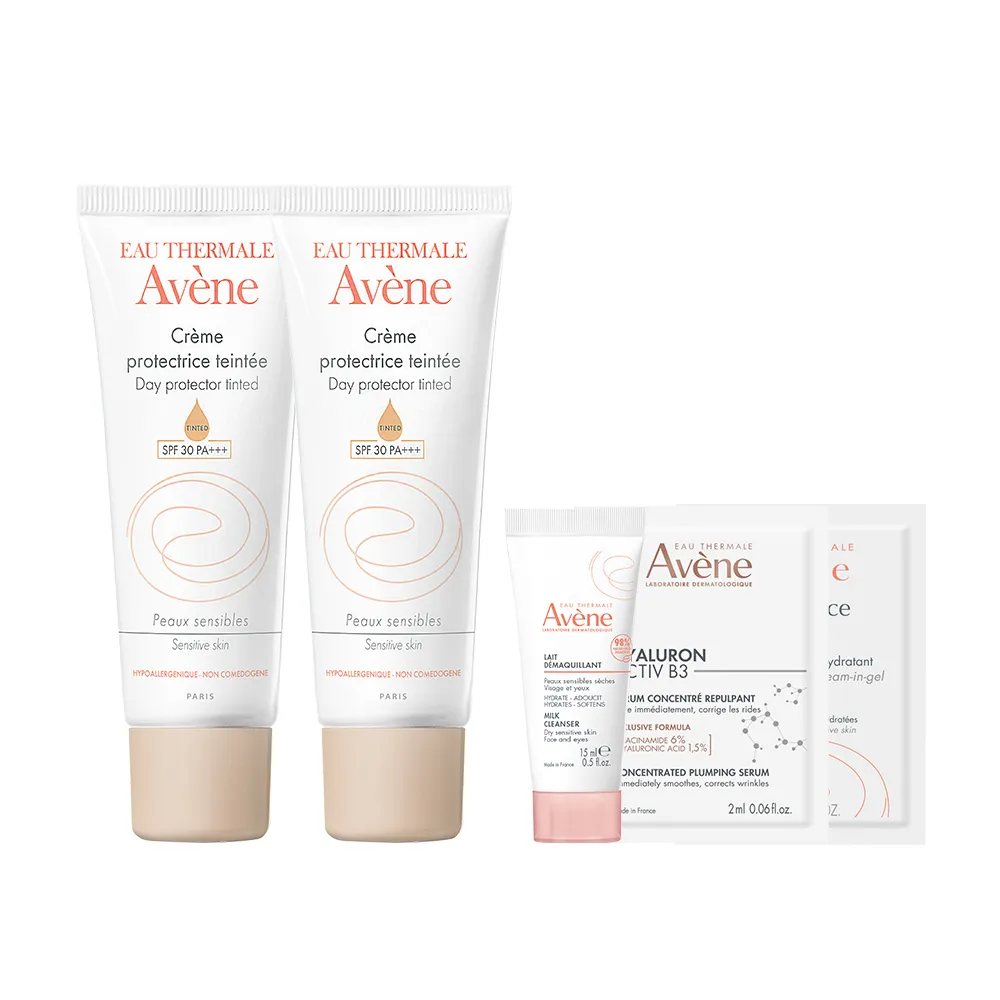 【Avene 雅漾官方直營】抗UV潤色防曬隔離乳40ml_2入組(SPF30)