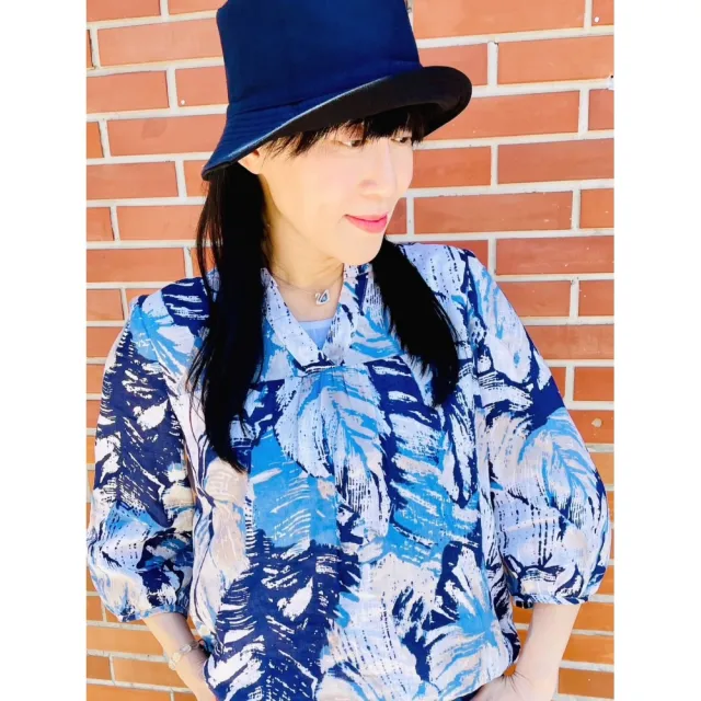 【JIN HWA 今譁】韓版優雅印花假兩件設計七分袖修身上衣U6212(韓版 優雅 印花 假兩件設計 七分袖 修身上衣)