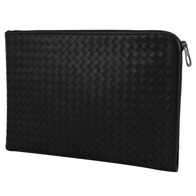 【BOTTEGA VENETA 寶緹嘉】簡約經典手工編織小牛皮商務包電腦包萬用包(黑)