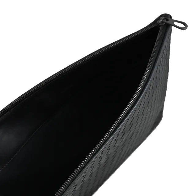 【BOTTEGA VENETA 寶緹嘉】簡約經典手工編織小牛皮商務包電腦包萬用包(黑)