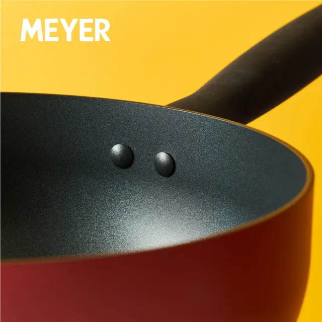 【MEYER 美亞】革新紅系列陶瓷不沾鍋炒鍋30CM(IH/電磁爐適用)