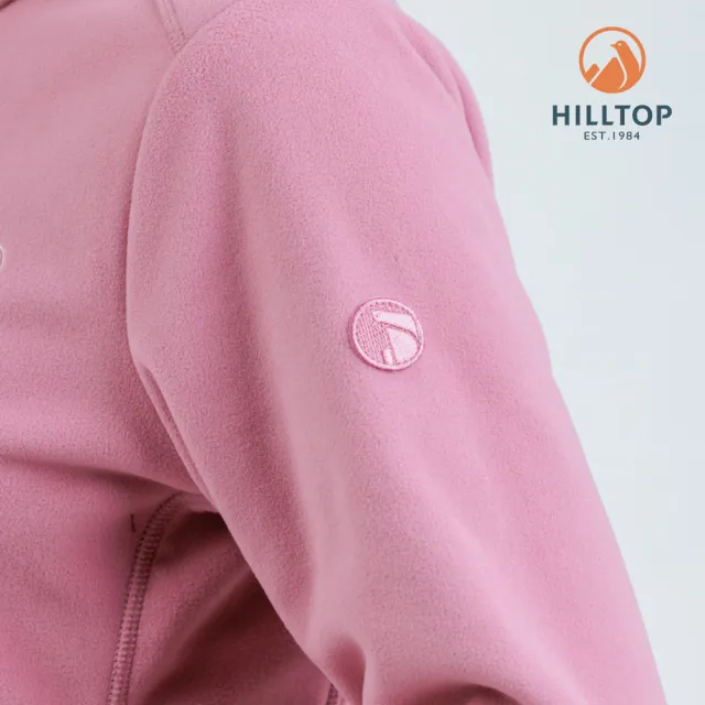 【Hilltop 山頂鳥】WINDSTOPPER防風透氣保暖刷毛外套 可銜接GORE-TEX外件 女款 玫瑰粉｜PH22XF11ECF0