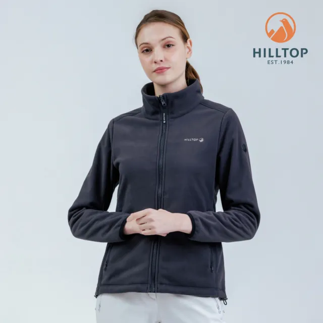 【Hilltop 山頂鳥】WINDSTOPPER防風透氣保暖刷毛外套 可銜接GORE-TEX外件 女款 黑｜PH22XF11ECA0