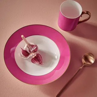 【PIP STUDIO】Chique Gold 盤子23.5cm-粉(深盤)