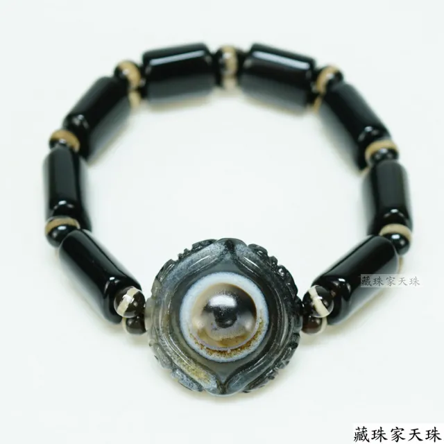 【藏珠家】精品財咒兩眼天眼天珠手鍊
