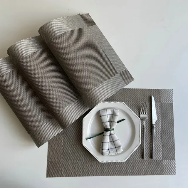 【zozo】買三送三 歐式餐桌墊45*30cm(防水耐磨隔熱餐墊/易洗速乾/餐墊/隔熱墊)