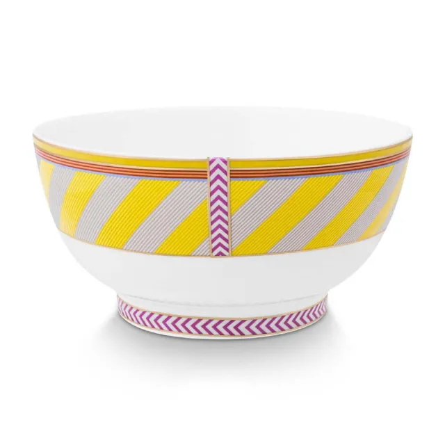 【PIP STUDIO】Chique Stripes 碗18cm-黃