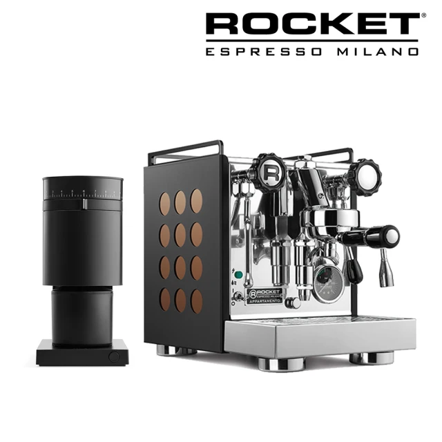 Rocket Espresso Appartamento 半自動義式咖啡機(家用型/黑底雙色任選)+ FELLOW OPUS 錐刀磨豆機 APPATW