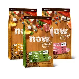 【Now!】鮮肉/鮮魚配方22磅 狗狗無穀天然糧(幼犬 成犬 老犬 熟齡犬 狗糧 狗飼料)