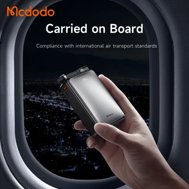 【麥多多 Mcdodo】MC-433 超迷你 20000mAh 67W 急速 3孔 2C1A 行動電源(3.85V/77Wh 可充筆電 自帶100W線)