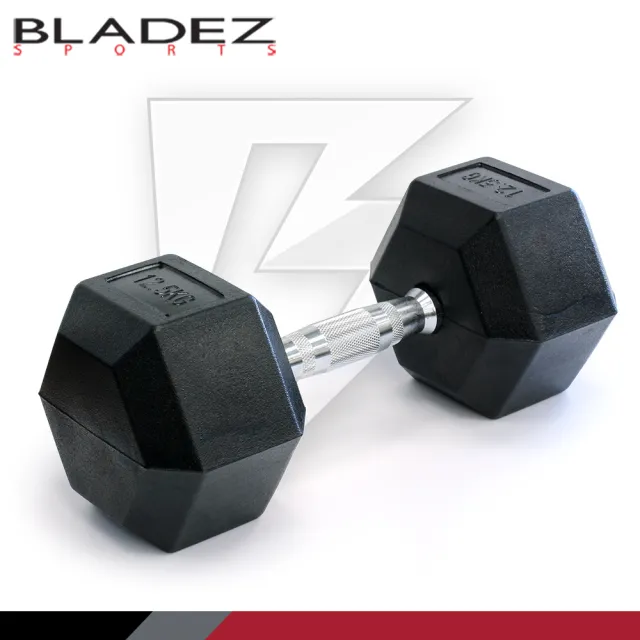 【BLADEZ】六角包膠啞鈴-12.5KG(二入組)