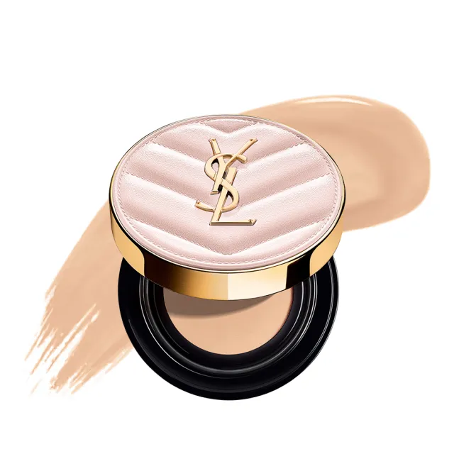 【YSL】官方直營 情挑水光彩妝組(粉氣墊+新品潤唇膏)