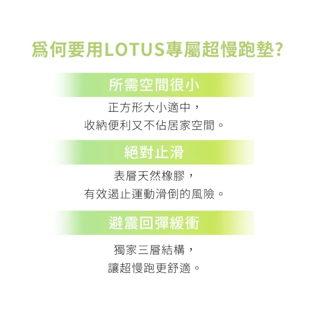 【LOTUS】台灣製避震緩衝超慢跑墊1.2公分 運動按摩2件組(緩衝降噪超慢跑墊1入+按摩筋膜球1入)