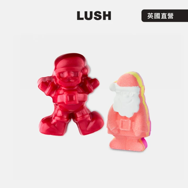 LUSH 嵐舒 聖誕老人 聖誕限定組合(泡澡球/沐浴果凍/果香/草莓/覆盆子)