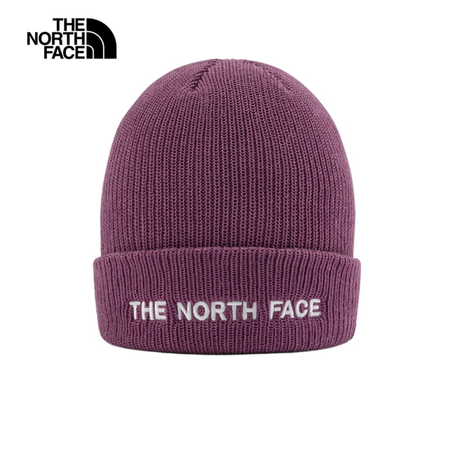 The North Face 北面男女款紫色品牌刺繡字樣毛帽｜8A3D1NI