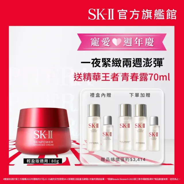 【SK-II】官方直營 致臻肌活活膚霜80g經典or輕盈任選(禮盒組/乳霜)