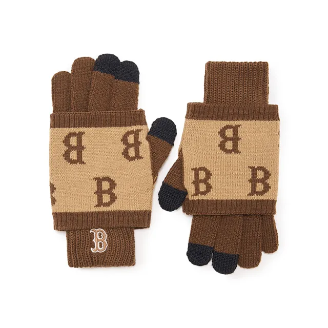 【MLB】童裝 FLEECE兒童保暖耳罩/針織手套 MONOGRAM系列 道奇/紅襪/洋基隊(7AGLM0136/7AETMD236-多款任選)