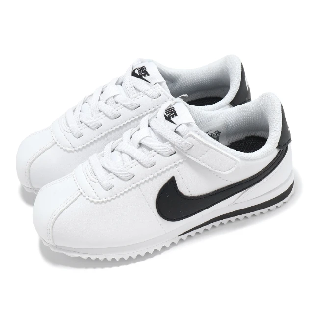 NIKE 耐吉 童鞋 Cortez Easyon PS 白 黑 中童 小朋友 阿甘鞋 休閒鞋 親子鞋(DM0951-108)