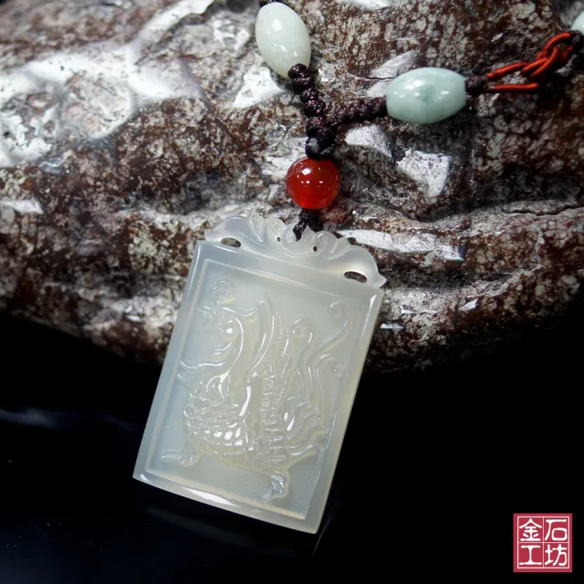 【金石工坊】龍鳳平安玉珮/精雕白玉髓開運墜飾(新年開運招財飾品/龍年行大運)