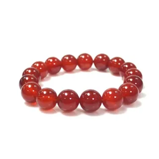 【金石工坊】紅瑪瑙開運化煞手鍊(12mm)