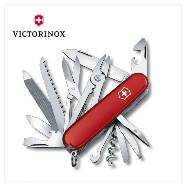 【VICTORINOX 瑞士維氏】中型袋裝刀 91mm/24用/紅(1.3773)