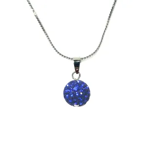 【HEMAKING】閃亮耀眼藍色水鑽項鍊(任選2條-10mm)