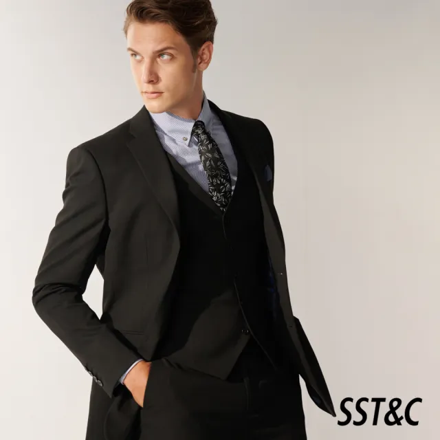 【SST&C】男裝 基本款黑色修身西裝外套00012408006(換季65折)
