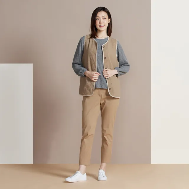 【YVONNE 以旺傢飾】雙面菱格紋泰迪絨背心