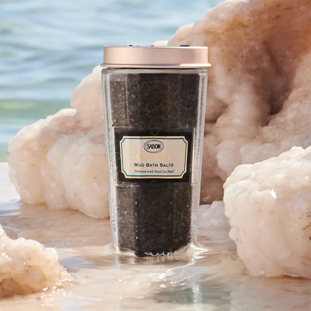 【SABON】官方直營 死海黑礦泥浴鹽300g(極致護膚系列)